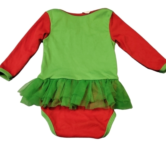 Costumes USA Christmas Elf outfit, onesie, red, green, yellow - Picture 3 of 10